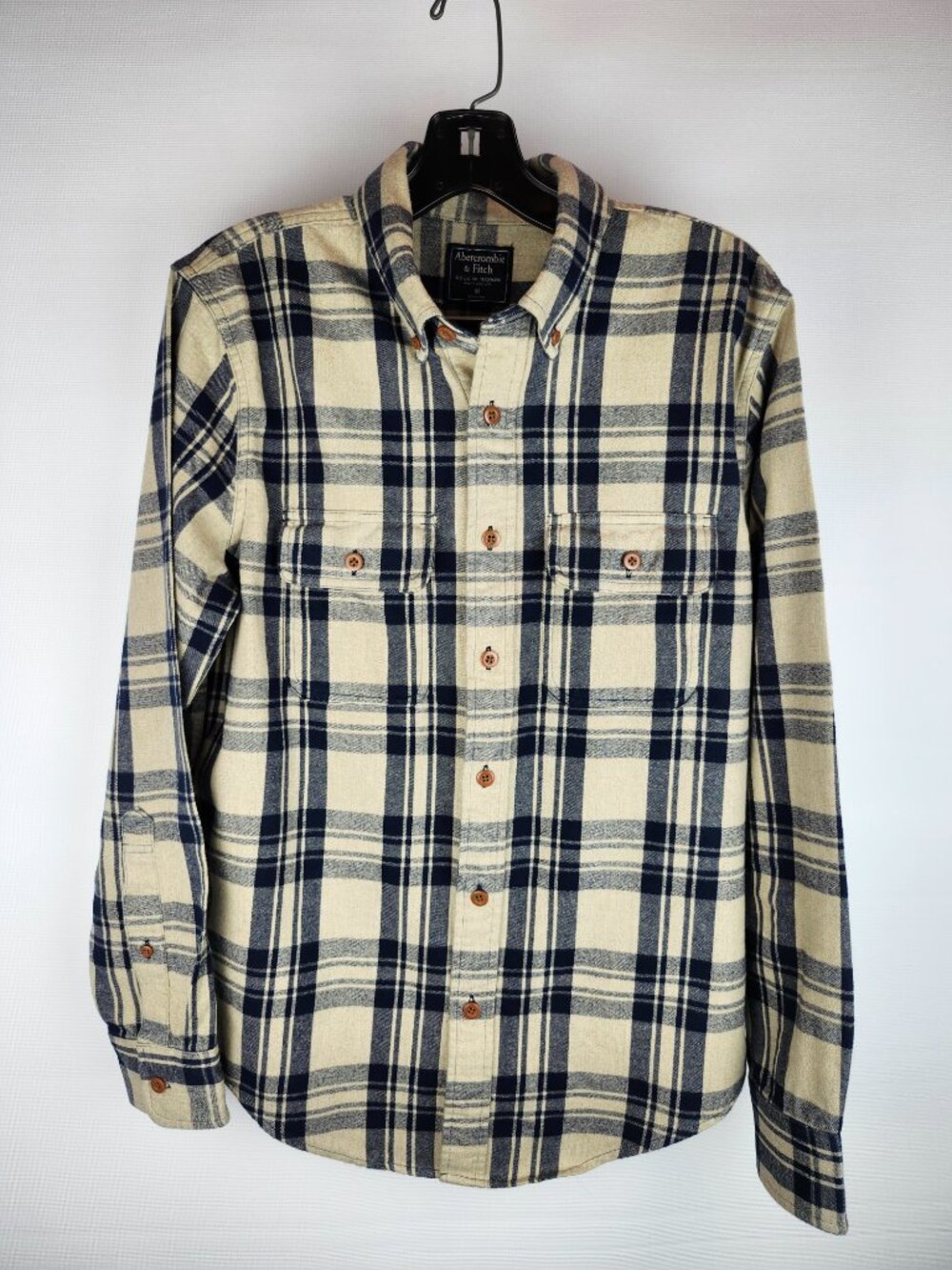 Abercrombie & Fitch Long-Sleeve, Button-Down, Flannel Shirt Men's Size M